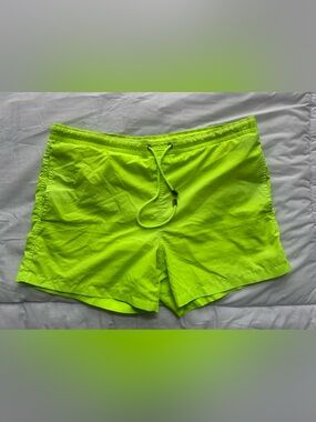 Zara Neon Lime Men’s Swim Bermudas size M